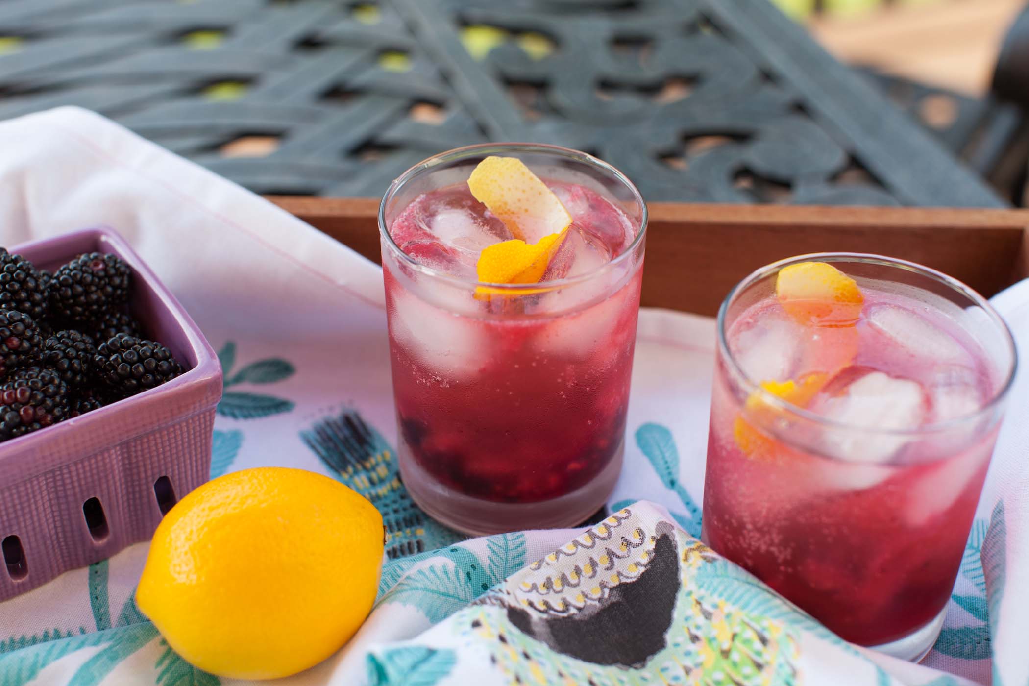 Blackberry Meyer Lemon Vodka Fizz