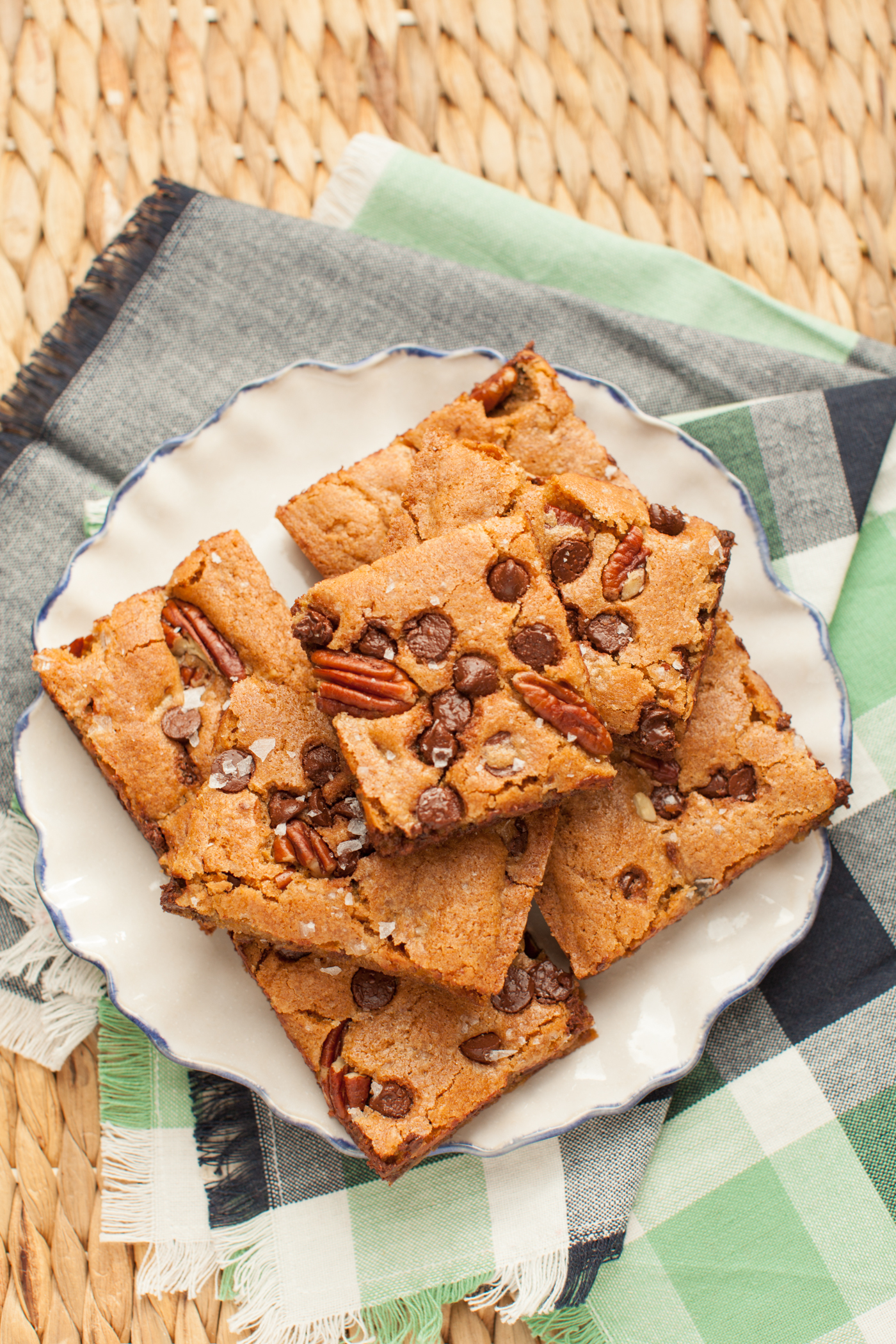 Salted Pecan Chocolate Blondies